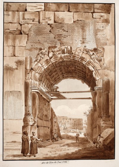 The Arch of Titus in 1788, 1833 by Agostino Tofanelli